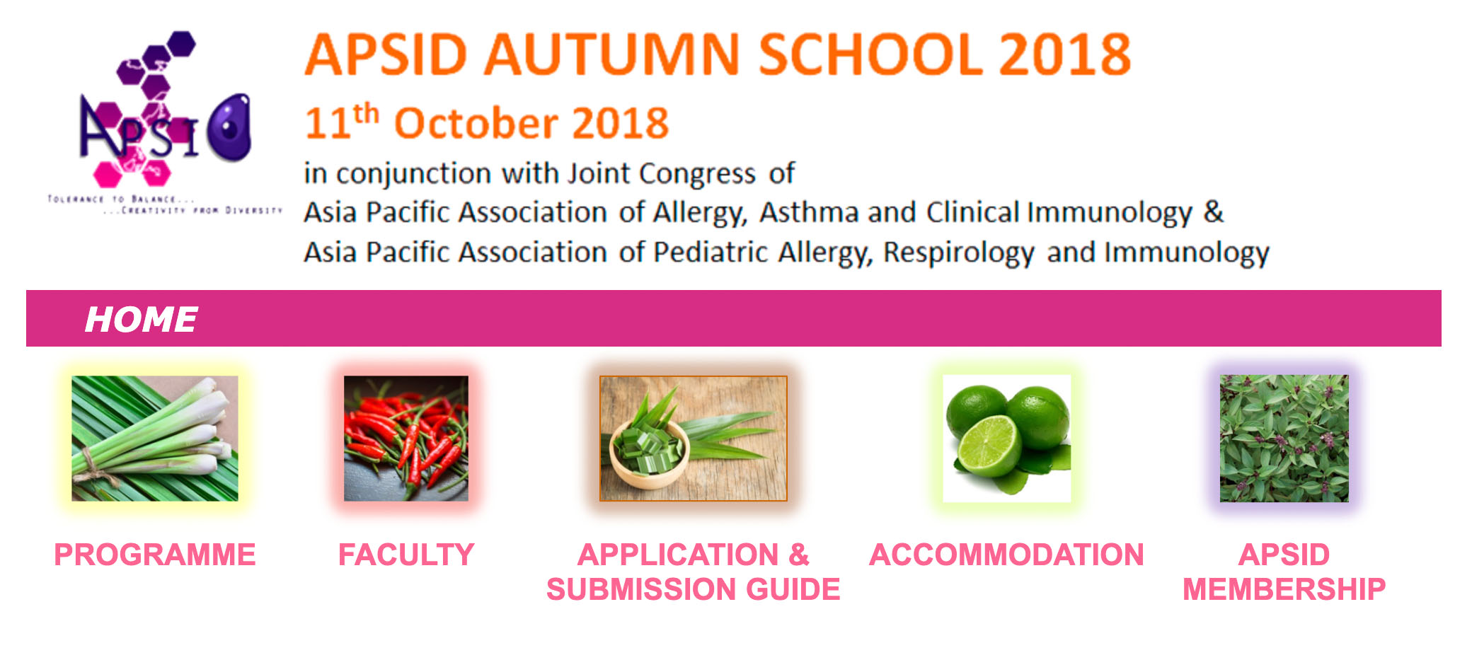 APSID Autumn School 2018, APAAACI & APAPARI 2018